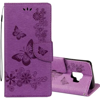 Pouzdro na tablet VSECHNONAMOBIL 12915 ART Peňaženkový obal Samsung Galaxy S9 Butterfly fialový
