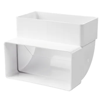 Kouřovod Oblouky VentilaPlast Průměr [mm]: Ø 55x110, Stupně: 90°, Zahnutí: Vertikální z plastu