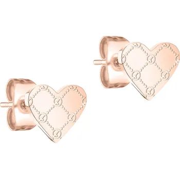 Náušnice Tamaris Srdíčkové bronzové náušnice z oceli Logomania Heart TJ-0533-E-08 + 2 měsíce na vrácení zboží