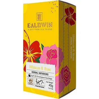 Čaj Ealdwin Hibiscus & Rose, sáčky samostatné