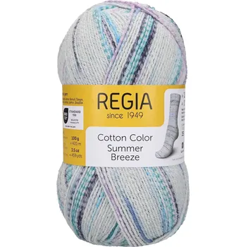 Příze Regia 4-Ply Cotton Color 2476 Windy Day (Ponožková příze bavlněná Regia 4-Ply 2476 Windy Day Cotton Color)