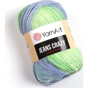 Galanterie Yarn Art Jeans Crazy 8208 zelená, krémová, fialová