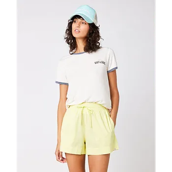 Pánská móda Tričko Rip Curl RINGER NEON TEE Off White velikost M