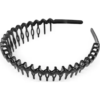 Čelenka Plastová čelenka do vlasů s hřebínkem, barva 5 černá