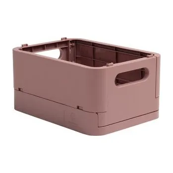 Úložný box Exacompta Smart case - skládací úložný box, recyklovaný PP, MINI, strarorůžový