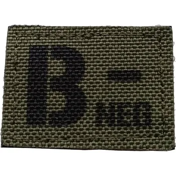 Nášivka Textilní krevní skupina B NEG - Zelená, A.C.M.