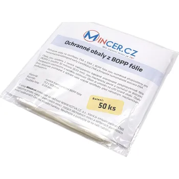 Ochranný obal na certifikáty ČNB a ENA z BOPP fólie 0,03 mm - balení 50 ks