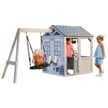 Dětský domeček KidKraft Savannah Swing domeček s houpačkou přírodní/šedý