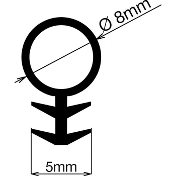 Těsnění do okna a dveří Těsnění SILLEN B2 hnědá - silikon