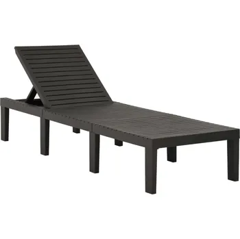 Zahradní lehátko vidaXL Zahradní lehátko plast antracitové