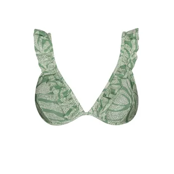 Pokrývka hlavy Plavky Barts AKAMU WIRE TRIANGLE Sage velikost 38 C/D