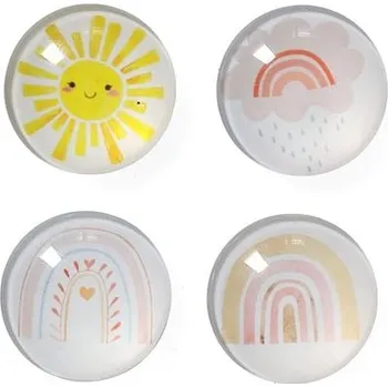 Polep vozidla ZELLER Magnetky plastové motiv duha, průměr 2,5 cm, 4 ks