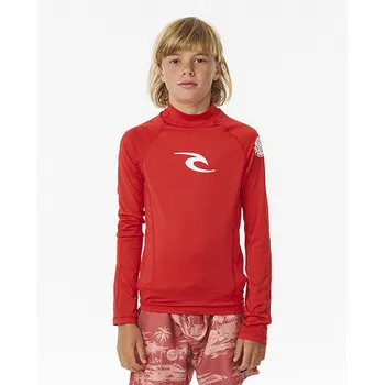 Lykra Rip Curl BRAND WAVE UPF L/S-BOY Red velikost 8