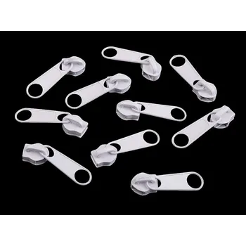 Zip Jezdec ke spirálovým zipům No 5 BX, malé, 501 bílá