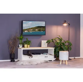 Jídelní stůl ARTEN (NANO Systems s.r.o.) Rustikální TV stolek POPRAD RTV05 (bílé vosky)