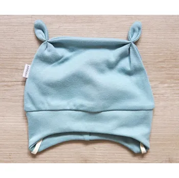 Kojenecká čepice AMÁLKA Bavlněná čepička ledově zelená Velikost: 56-62