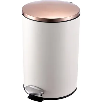 Odpadkový koš koš odpadkový nášlapný 3l kulatý kov.BÍ/MĚĎ, s vložkou PH
