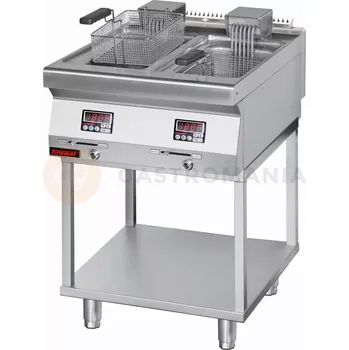 fritéza Elektrická fritéza 2x8l 16 kW na podstavci | KROMET, 700.FE-2x10f.T