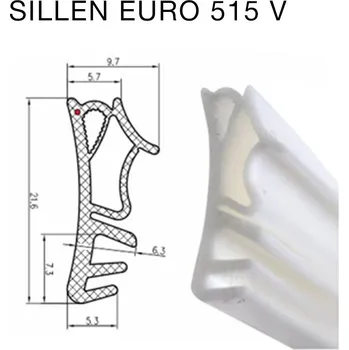 Těsnění do okna a dveří Těsnění SILLEN EURO 515 V béžová - silikon (Těsnění vchodových dveří SILLEN EURO 515 V béžová - silikon)