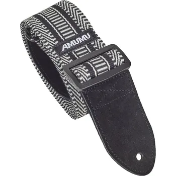 Kytarový popruh Amumu Black & White Weave Strap + prodloužená záruka 3 roky