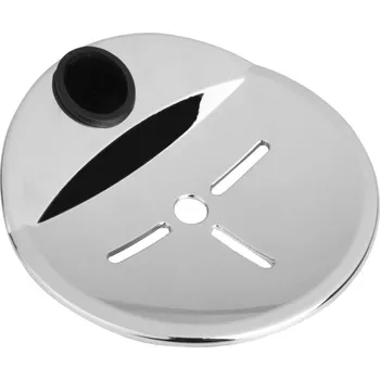 Tyč na sprchový závěs OVÁL, mýdelníček na sprchovou tyč, chrom