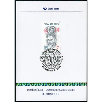 Poštovní známka Česká pošta (2013) PLZ 36 - Pamětní list - Praha: George Orwell