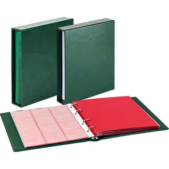 Sběratelství Lindner KARAT CLASSIC mincovní album Barva: Zelená, Provedení: S ochrannou kazetou