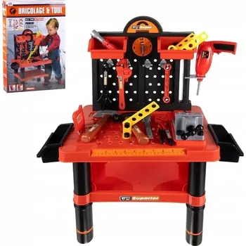 Žertovný předmět Dětská dílna s ponkem, svěrákem, el. vrtačkou a nářadím - 22950