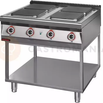 Sporák Elektrický sporák 4 hořákový 900 mm 4x4,0 kW na podstavci | KROMET, 900.KE-4.T