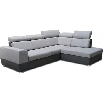 Sedací souprava Rozkládací rohová sedačka MARIANA šedá / tmavě šedá