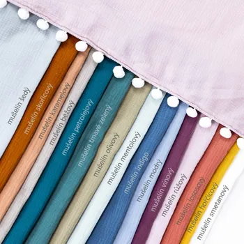 Nebesa nad postýlku Tulimese Baldachýn mušelínový modrý VÝBĚR TYPU BALDACHÝNU: BALDACHÝN SAMOSTATNÝ, VOLITELNÉ DOPLŇKY: BALDACHÝN S BAMBULKAMI