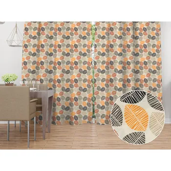 ubrus Dekorační závěs PML-072 Podzimní listy na krémovém 145x140 cm