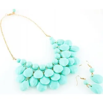 Náhrdelník Flamenco Mystique Geometrický Náhrdelník s Náušnicemi, Velký Detail, Celkový Obvod 47 cm, Délka Náušnic 3,7 cm