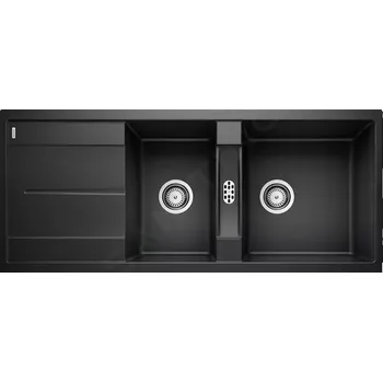 Granitový dřez Blanco Metra 8 Silgranitový dřez, 116x50 cm, černá, 525934