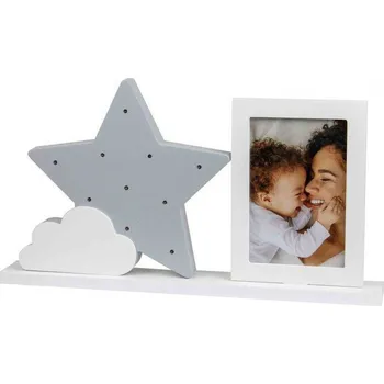 Rám na obraz Dooky Rámeček na fotografii s LED osvětlením Starlight Frame Grey