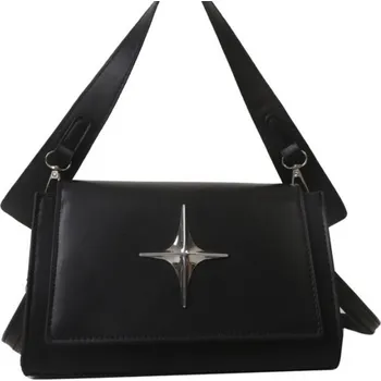 Kabelka Flamenco Mystique Elegantní dámská kabelka přes rameno z ekoskóry, černá, 21x12.5x9 cm