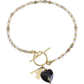 Náramek Flamenco Mystique Elegantní Náramek z Chirurgické Oceli 14K Pozlacený, Světle Zlatá Barva, Odolný proti Povětrnostním Vlivům