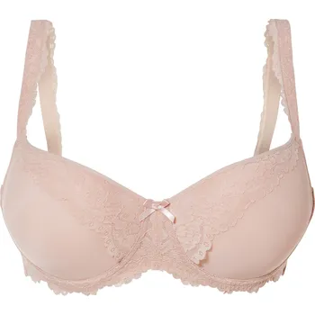 Podprsenka esmara® Dámská podprsenka s krajkou XXL (90C, světle růžová)