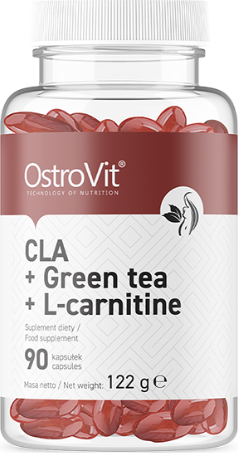 OstroVit CLA + Green Tea + L-Carnitine - 90 kapslí