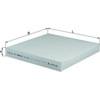 Kabinový filtr Filtr, vzduch v interiéru MAHLE LA 216
