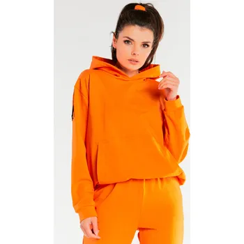 Dámská mikina Klokaní mikina s kapucí volného střihu M248 Barva: Oranžová, Velikost: L/XL