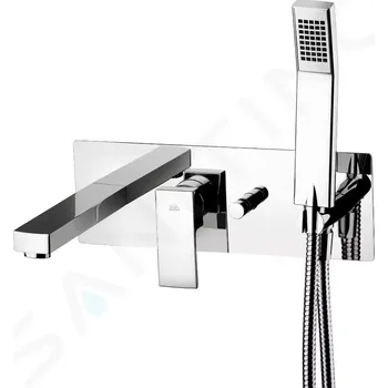 Vodovodní baterie Paffoni Elle Vanová baterie pod omítku s příslušenstvím a tělesem, chrom, EL001CR