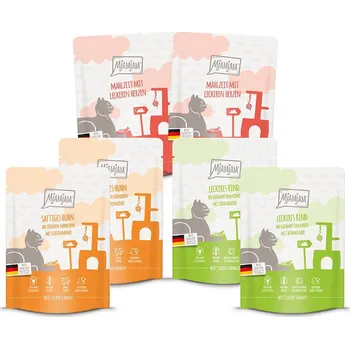 Krmivo pro kočku MjAMjAM Quetschie chutná krmiva, kombinované balení I 24 × 300 g