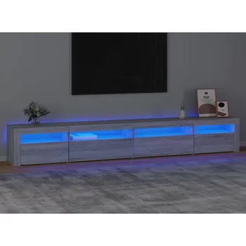 Televizní stolek vidaXL TV skříňka s LED osvětlením 270 x 35 x 40 cm [3152749] Barva: šedá sonoma