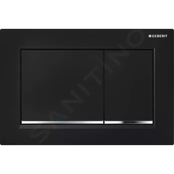 Geberit Omega30 Ovládací tlačítko splachování, černá/lesklý chrom, 115.080.KM.1