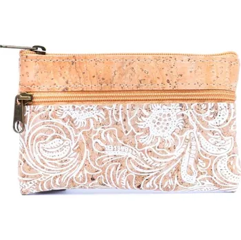 Kabelka Oboustranná korková kapsička na peníze - Krajka