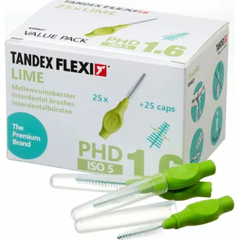 Zubní kartáček Tandex Tandex (25 ks) kuželové zubní kartáčky Lime (zelené)