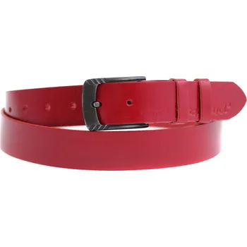 Opasek Dámský kožený opasek Black Hand 119-50 červený Velikost = obvod pasu (cm): 110 cm