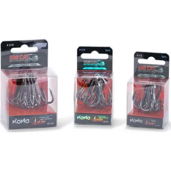 Rybářský háček Uni Cat trojháčky Kona GT-41 Curved Point X2-Strong 2/0, 5ks