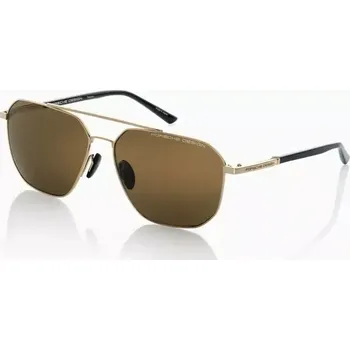 Sluneční brýle PORSCHE DESIGN Sunglasses P´8967 Sluneční brýle zlatočerné s hnědými skly (Flexibilní a pohodlné pánské sluneční brýle s dvojitým nosníkem a inovativní flex zónou.)